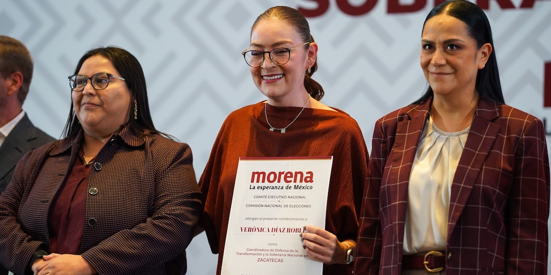 Verónica Díaz Robles fue designada coordinadora de la Transformación de Morena en Zacatecas, el 15 de septiembre de 2026.