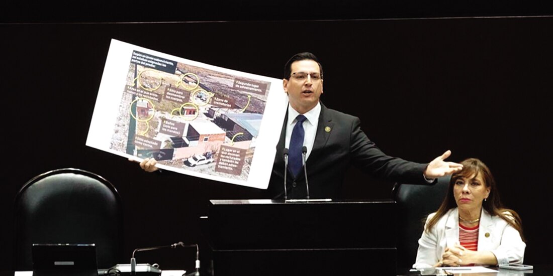 El diputado panista César Damián, ayer, en el pleno, habló del caso Jalisco.