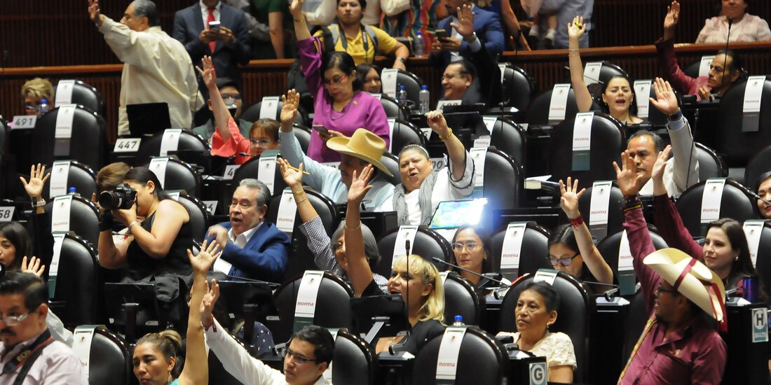 Diputados de Morena en la Cámara baja, en imagen de archivo.