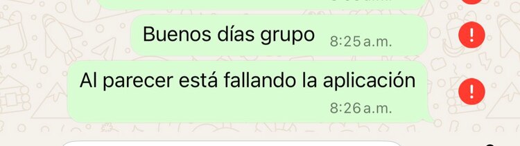 Se registra falla en WhatsApp