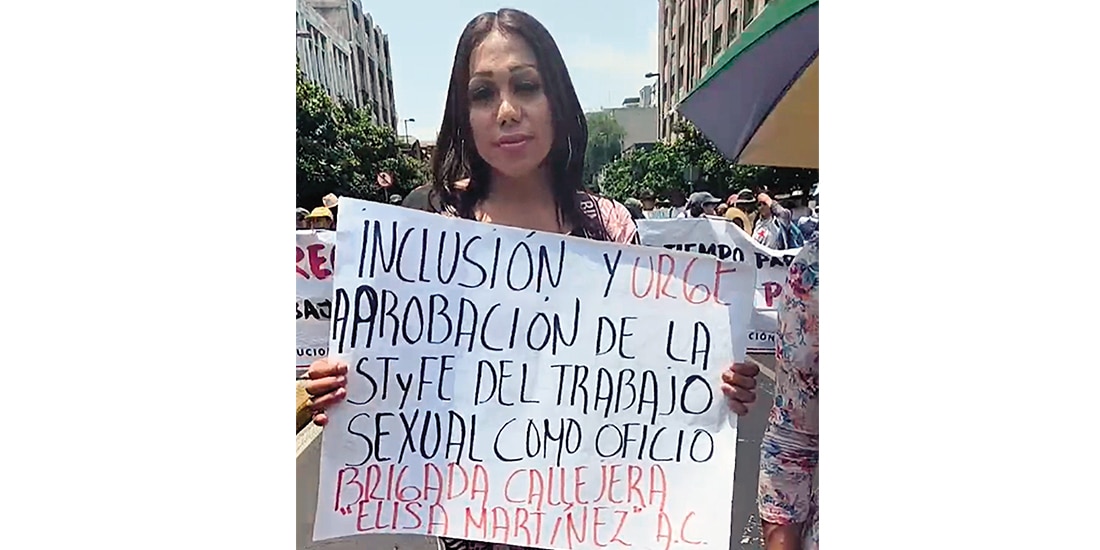 Una mujer trans urge ayer a autoridades locales a reconocer el trabajo sexual.