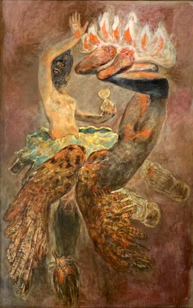 Descendimiento y ascensión (1994-1968), del muralista y grabador Vlady.