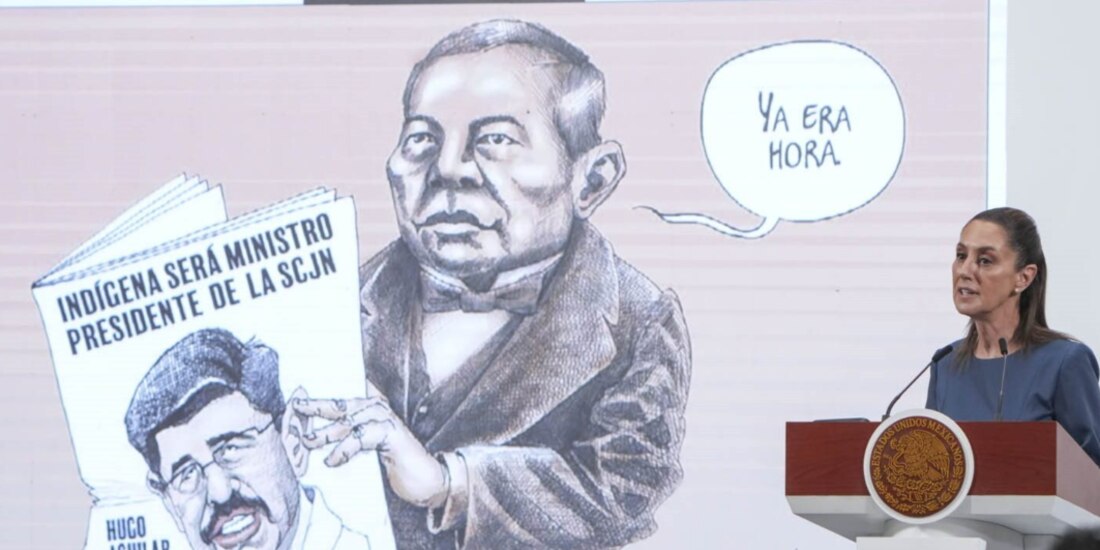 La mandataria Claudia Sheinbaum, ayer, en conferencia de prensa.