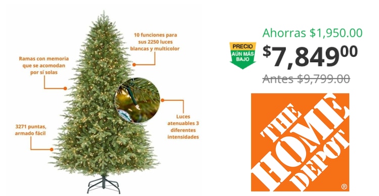 Árbol de navidad The Home Depot