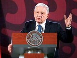 Andrés Manuel López Obrador, Presidente de México, ayer en conferencia.