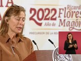 Tatiana Clouthier, secretaria de Economía, renunció a la Secretaría de Economía, este jueves lo anunció en la conferencia de prensa matutina de AMLO.