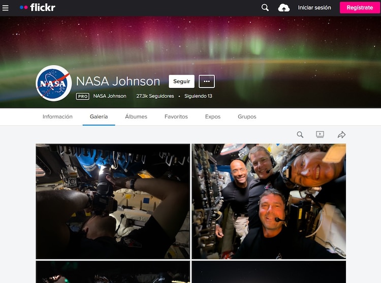Perfil en Flickr de NASA Johnson.