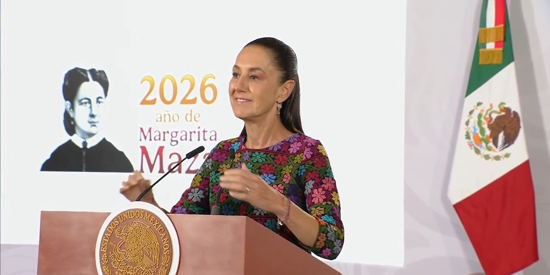 Claudia Sheinbaum en su conferencia de este miércoles.