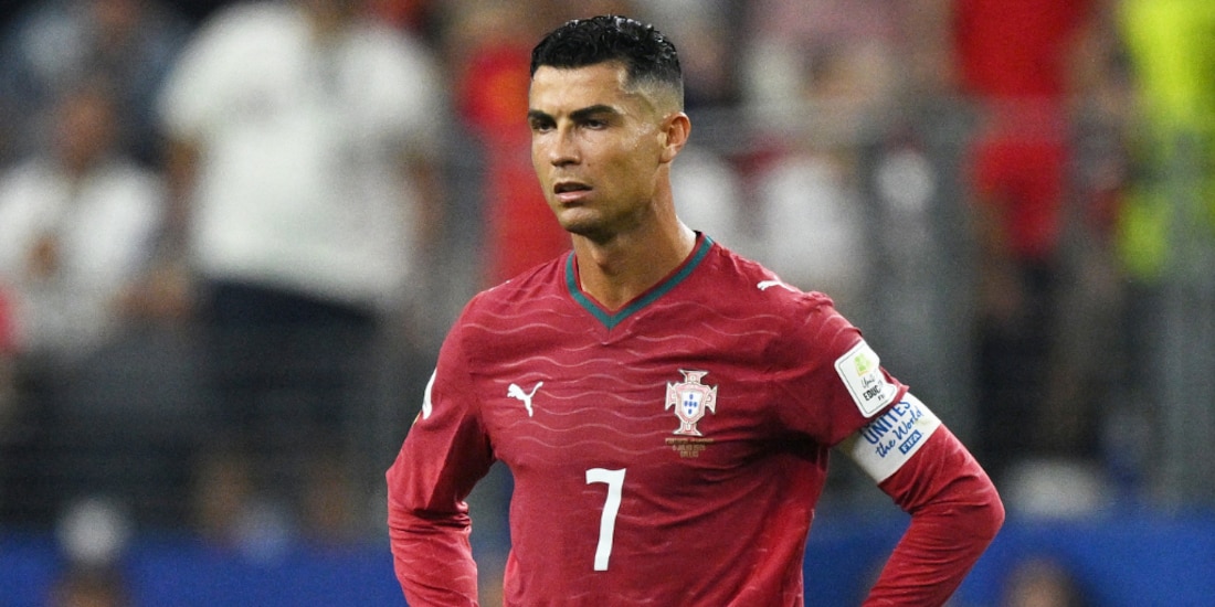 Cristiano Ronaldo durante el partido ante España.