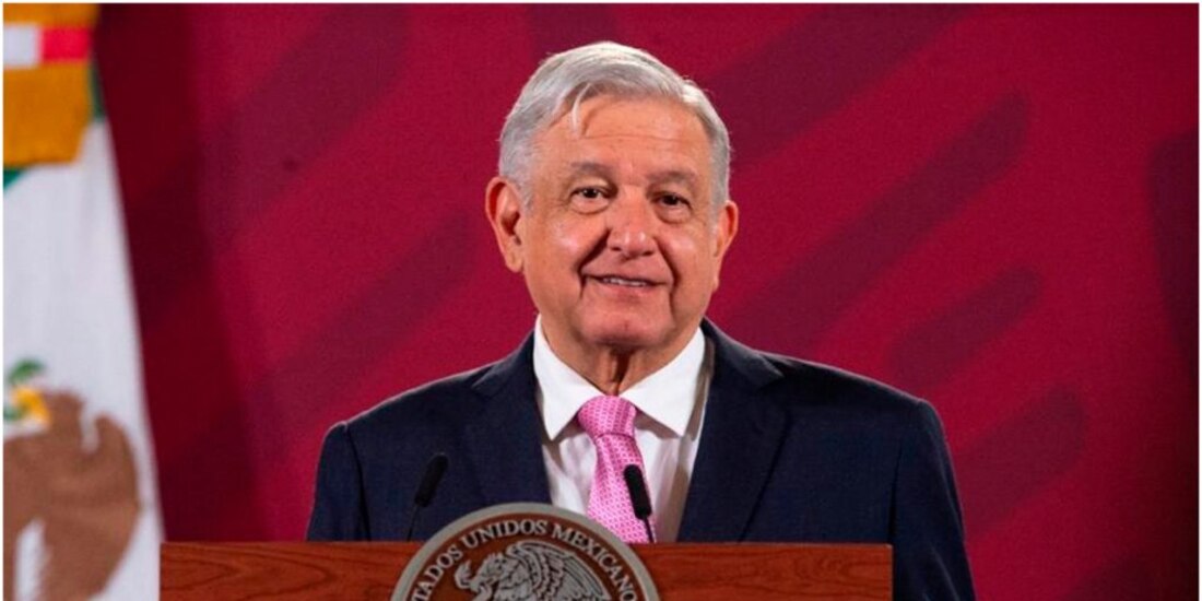Andrés Manuel López Obrador, presidente de México, durante una de sus conferencias matutinas en Palacio Nacional en 2020.