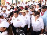 Javier May ofrece respaldo a productores; completa primera vuelta de campaña a Tabasco.