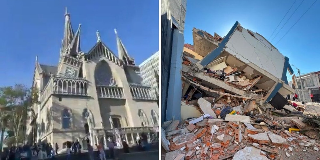 Aspectos de la devastación que dejó el terremoto magnitud 7.4 en Colombia.