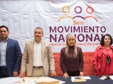 Dirigentes magisteriales, pertenecientes al Sindicato Nacional de Trabajadores de la Educación (SNTE), el 15 de julio de 2021.