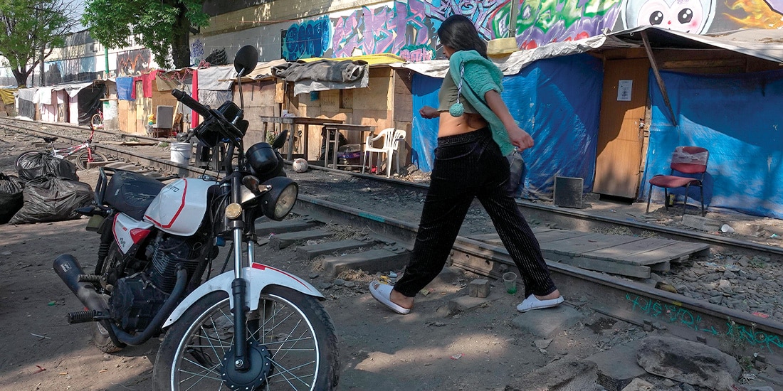CAMPAMENTO DE VENEZOLANOS en la Ciudad de México, ayer.