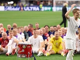 Jugadores de Noruega festejan su pase a octavos de final del Mundial 2026 tras eliminar a Costa de Marfil.