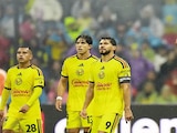 Isaías Violante celebra tras anotar el tercer gol de su equipo, ayer.
