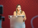CECILIA VADILLO en conferencia de prensa