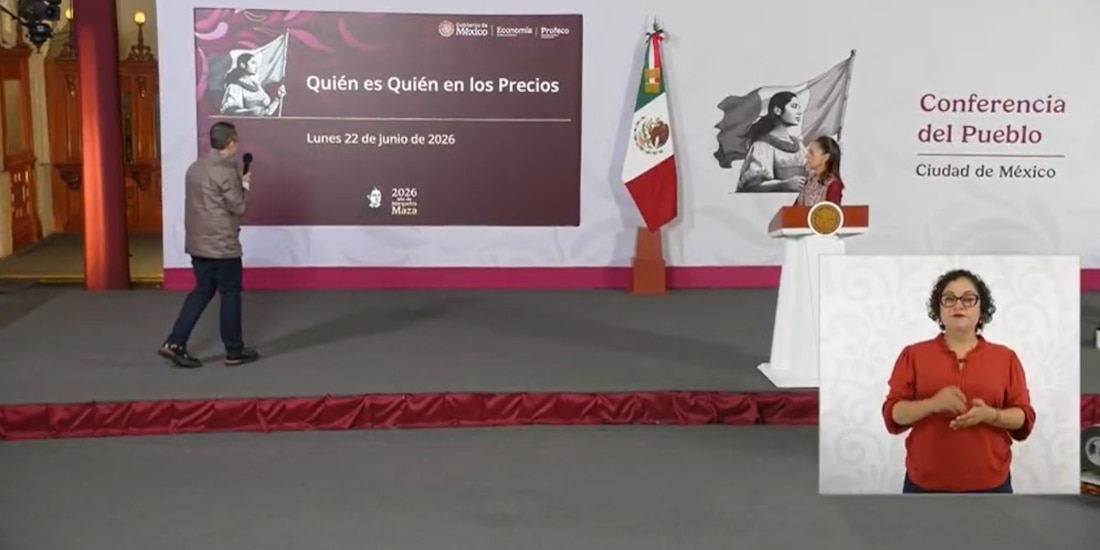Iván Escalante en Palacio Nacional este lunes.