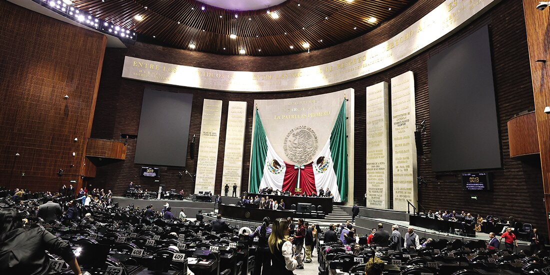 Sesión ordinaria de la Cámara de Diputados, ayer.