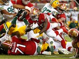 Una acción del duelo entre Packers y 49ers de la Semana 3 de la NFL