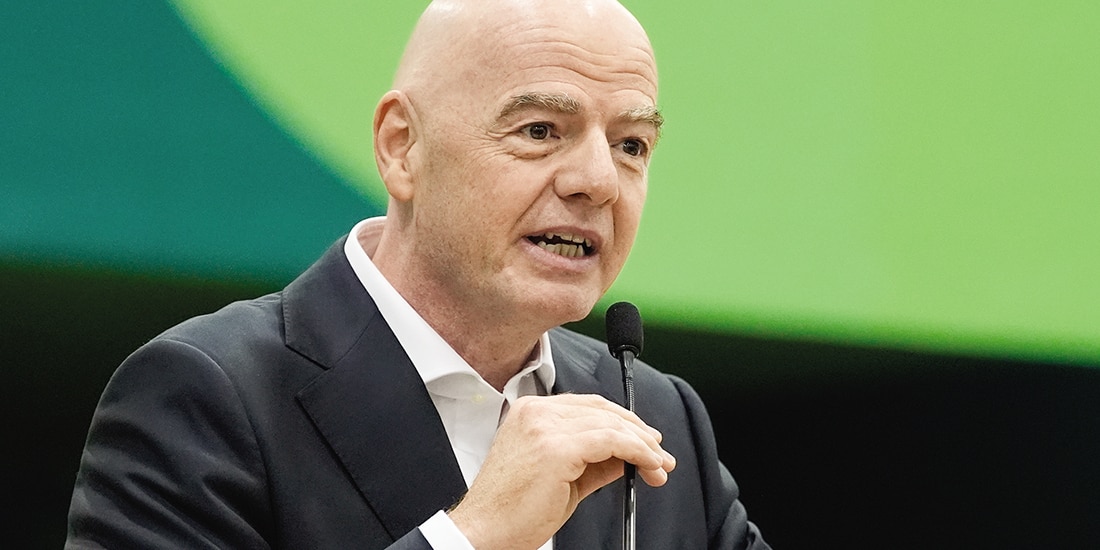 El directivo, durante una conferencia de prensa de julio en el Mundial.