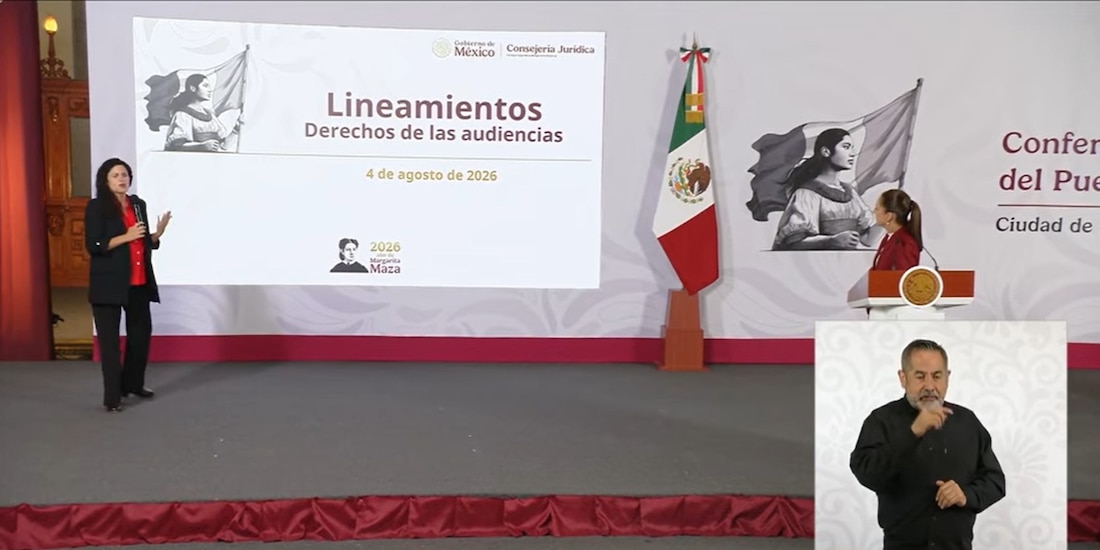 Luisa María alcalde en la Mañanera de Claudia Sheinbaum.
