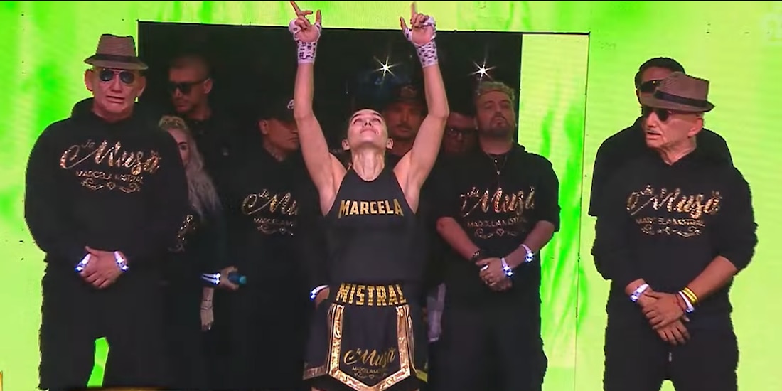 Así fue la entrada de Marcela Mistral en Ring Royale