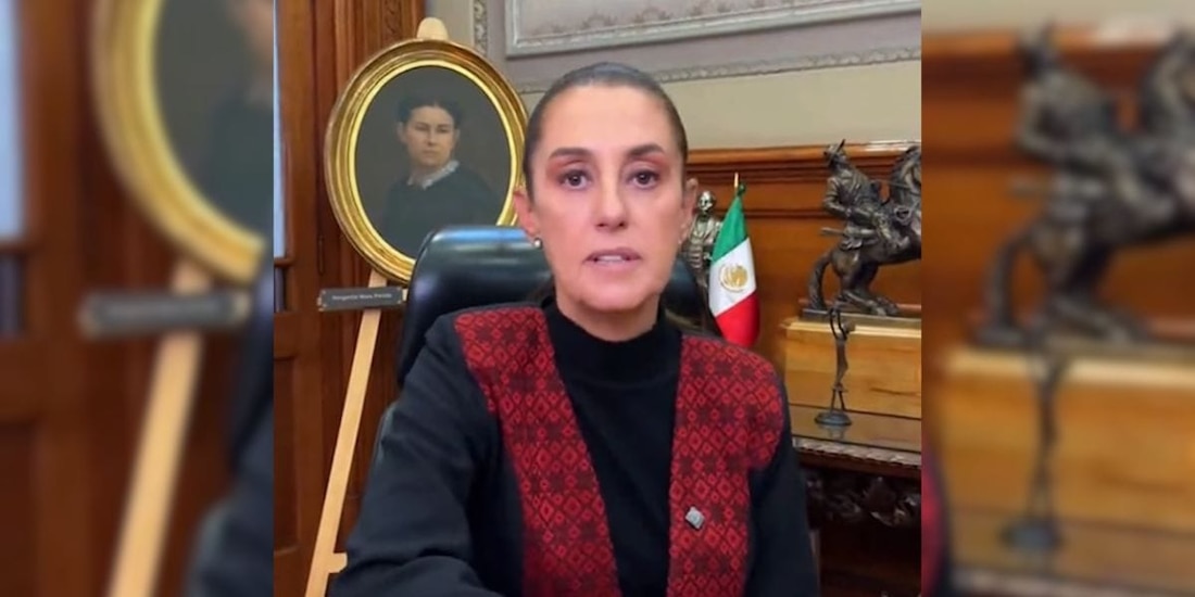Claudia Sheinbaum, presidenta de México, durante el anuncio del 'live' que encabezará.