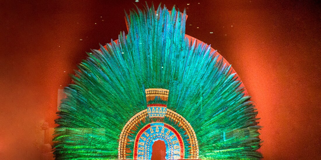Penacho de Moctezuma, ubicado en Viena, Austria.