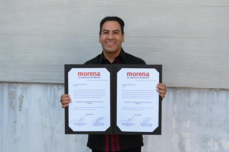 El senador con licencia será quien contenderá por la gubernatura de Chiapas.