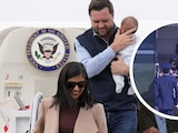 Usha Vance, esposa de JD Vance, casi cae de helicóptero con su hijo Alec Neel en brazos.