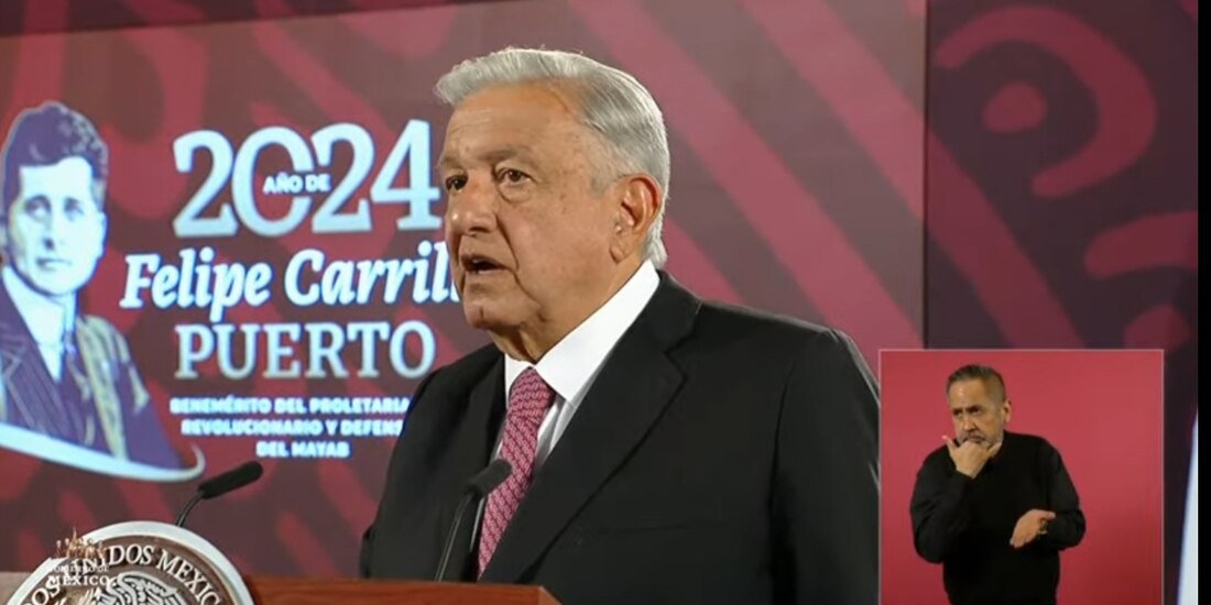 AMLO durante su conferencia matutina de este miércoles 25 de septiembre.