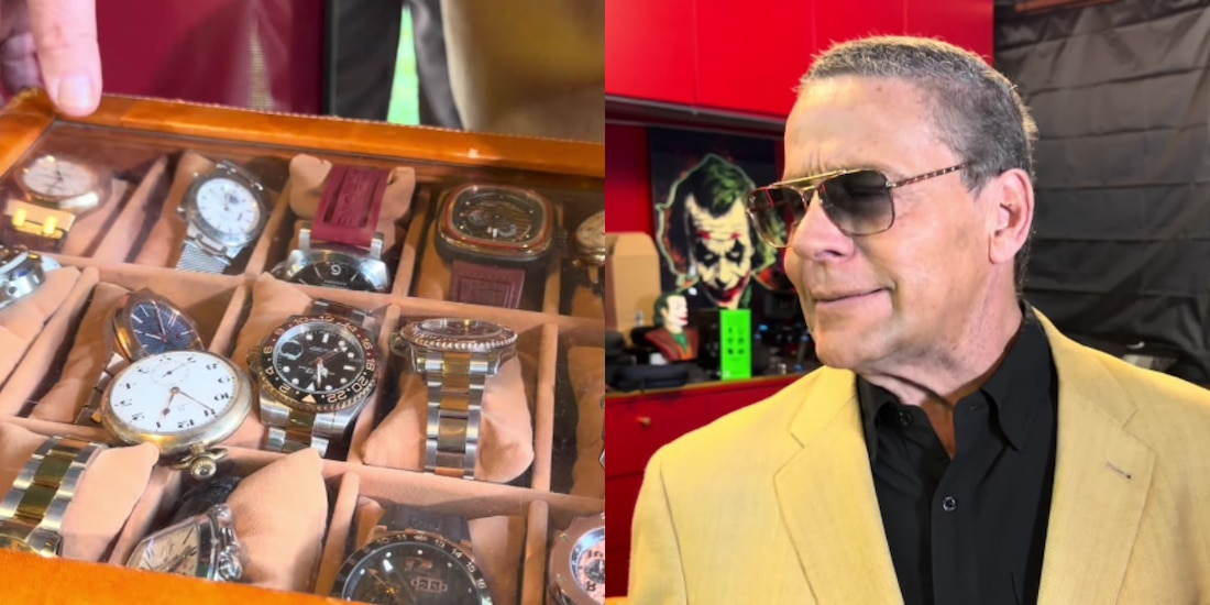 Alfredo Adame presume su millonaria colección de relojes de lujo