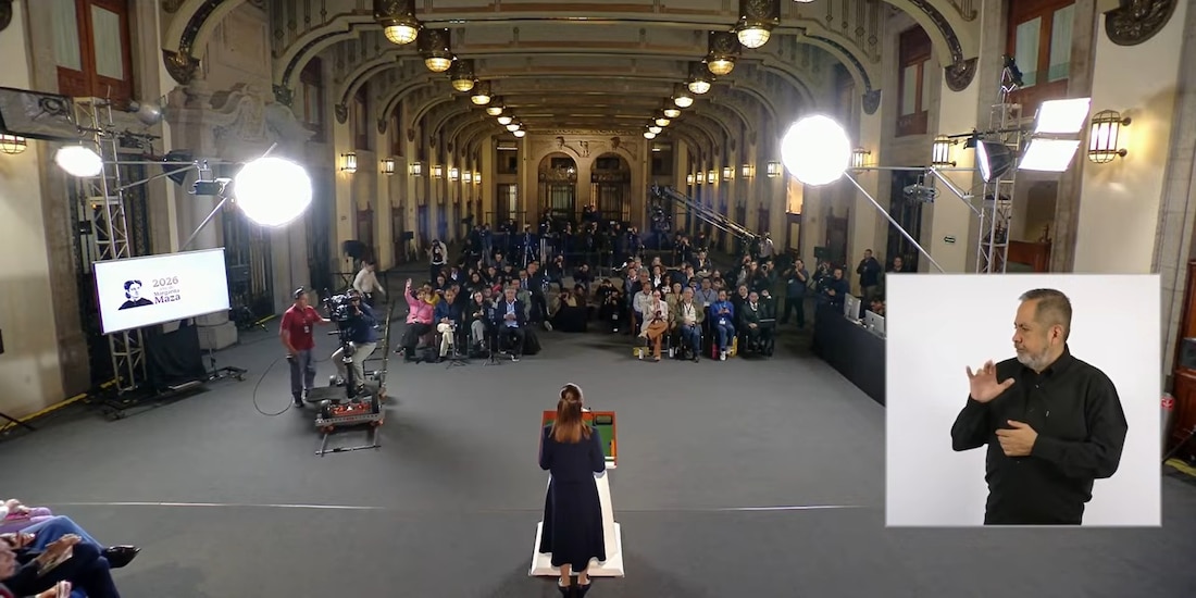Claudia Sheinbau, Presidenta de México, en Palacio Nacional.