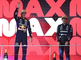 Max Verstappen en el podio del GP de Singapur.