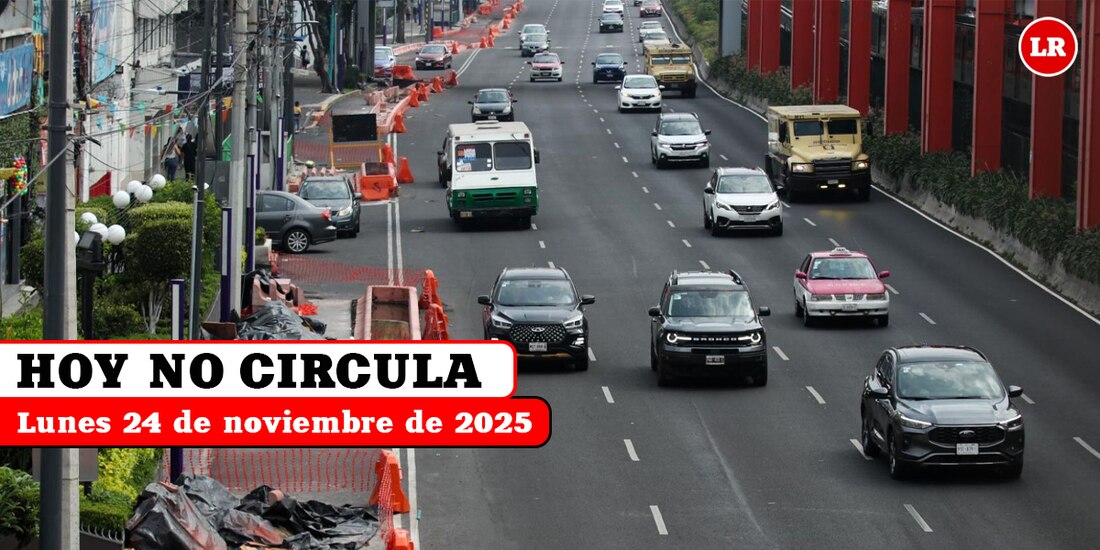 Conoce cómo aplica el Hoy No Circula este lunes 24 de noviembre de 2025.