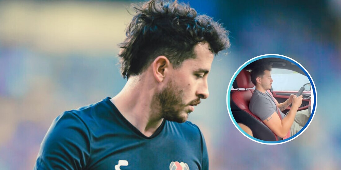 Alan Mozo causa pánico al usar su celular mientras conduce su vehículo de lujo