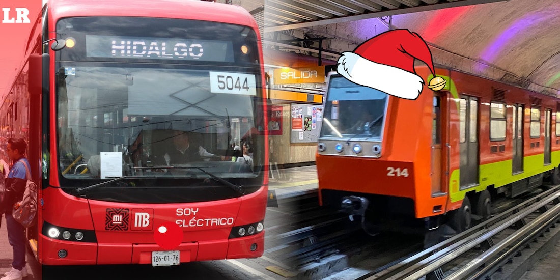 Metro y Metrobús modificarán sus horarios por Nochebuena y Navidad.