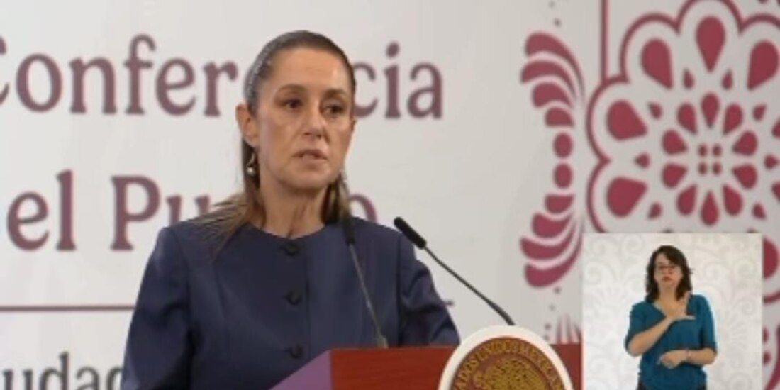 La Presidenta de México este lunes en Palacio Nacional.