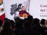 L Presidenta Claudia Sheinbaum este lunes en conferencia.