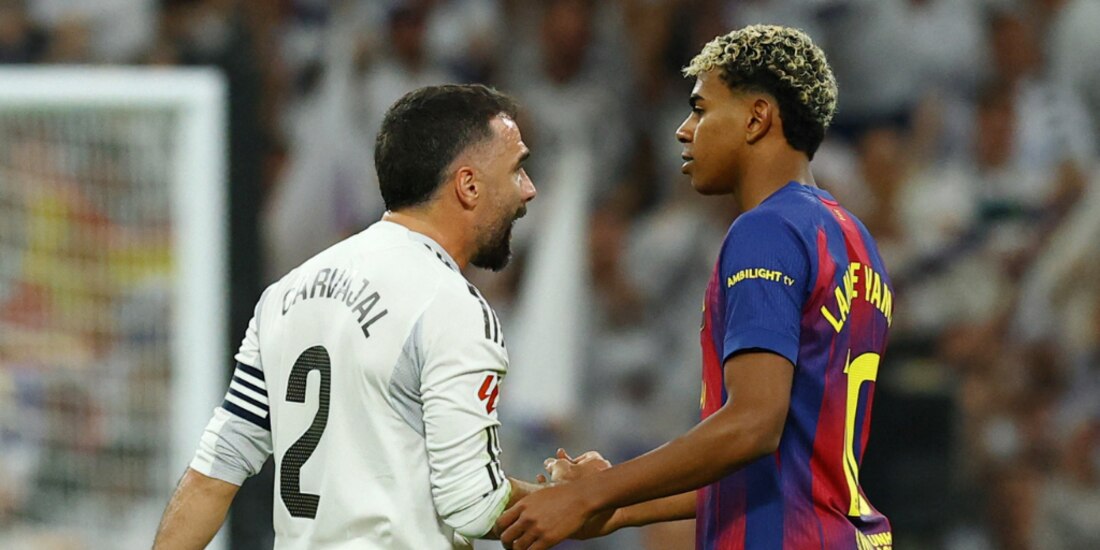 Dani Carvajal y Lamine Yamal se hicieron de palabras al final del partido.