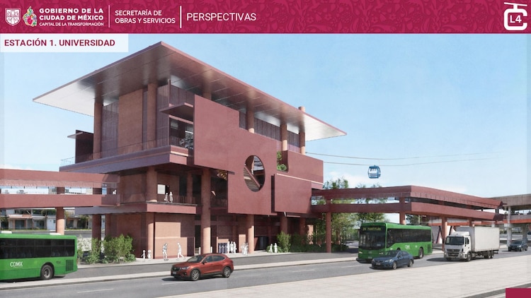 Estación Universidad de la Línea 4 del Cablebús
