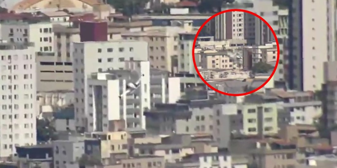 Avioneta se estrella contra edificio en Belo Horizonte, Brasil.