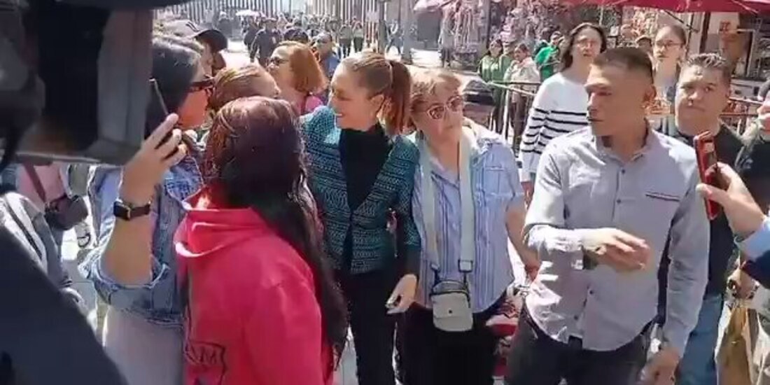 Un individuo intentó tocar a la Presidenta Claudia Sheinbaum.