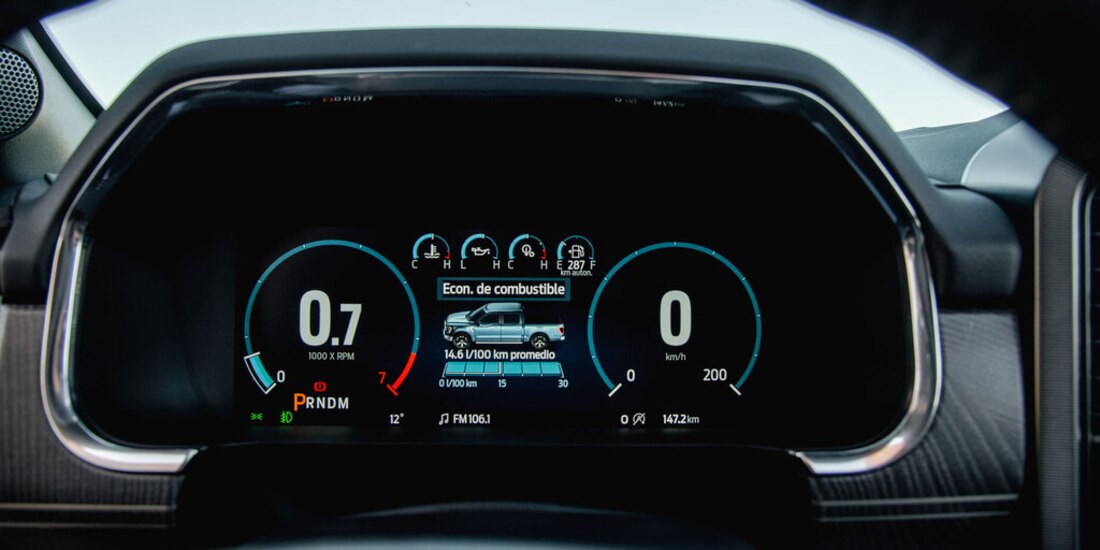 El tablero del Ford Lobo