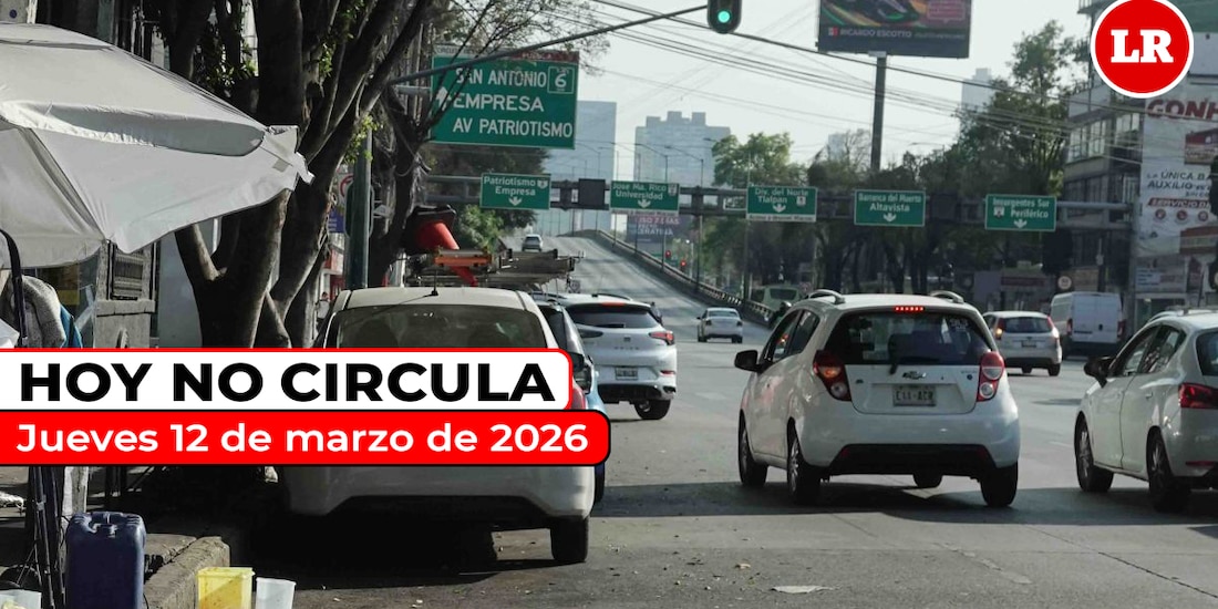 Revisa cómo aplica el Hoy No Circula este jueves 12 de marzo de 2026 en la ZMVM.