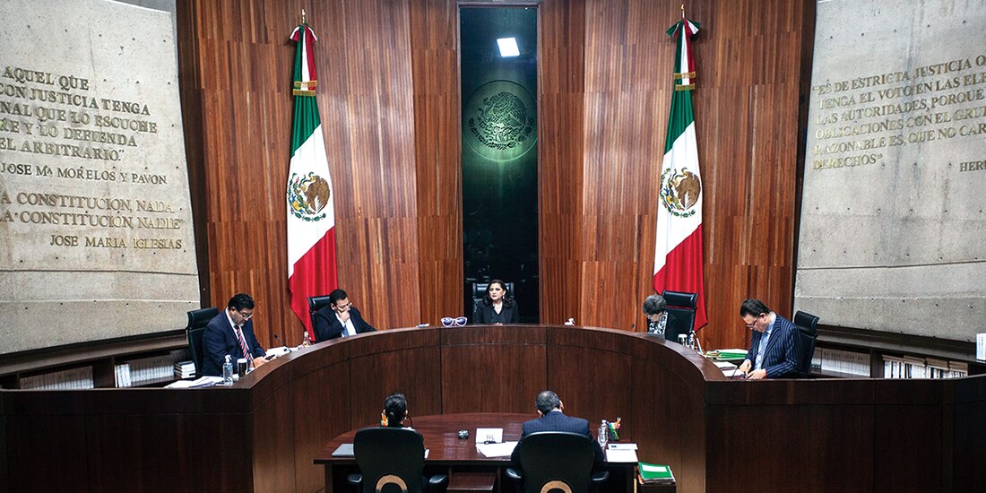 Sesión del Tribunal Electoral del Poder Judicial de la Federación, el 28 de octubre