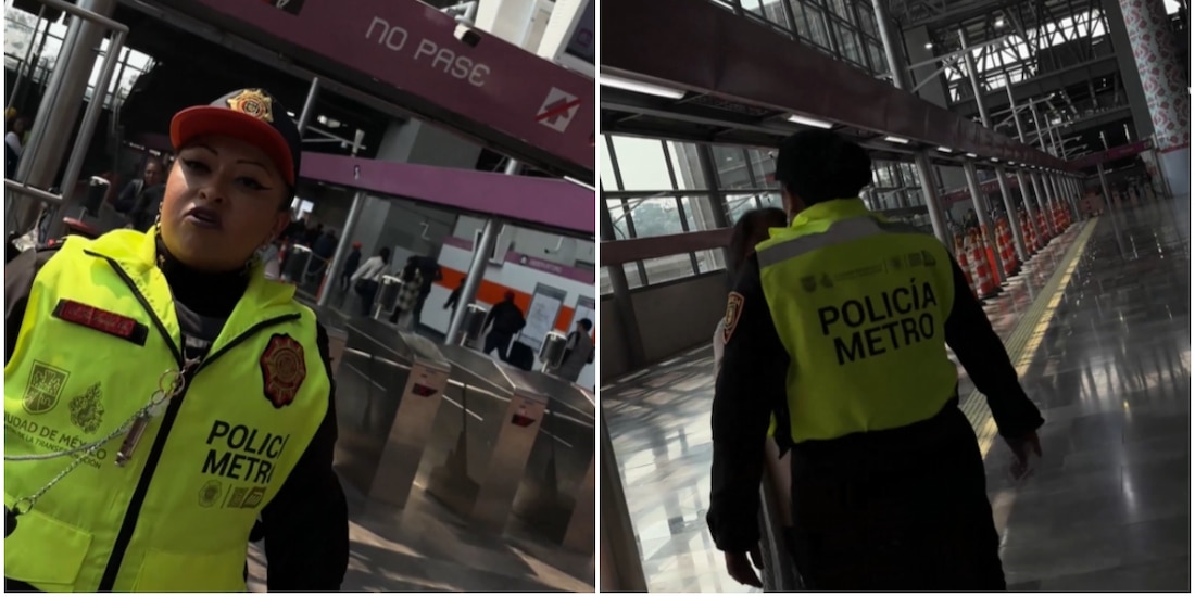 Usuarias y policía de la SSC se acusan de agresión en instalaciones del Metro de la Ciudad de México.