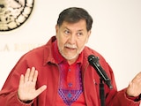 El senador Gerardo Fernández Noroña en conferencia en el Senado, en imagen ilustrativa.