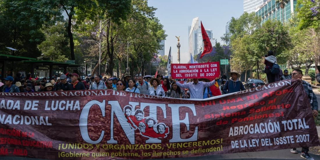 Marcha de la CNTE en CDMX este miércoles